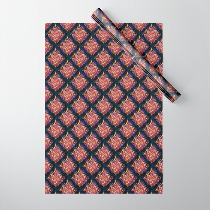 "Inflamed" (on Black) - By Brooke Duckart Wrapping Paper