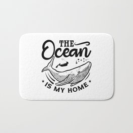 The Ocean Is My Home Apnoe Freediver Freediving Bath Mat