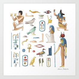 Egyptian paintings Art Print