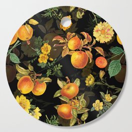 Vintage & Shabby Chic - Midnight Golden Apples Garden Cutting Board