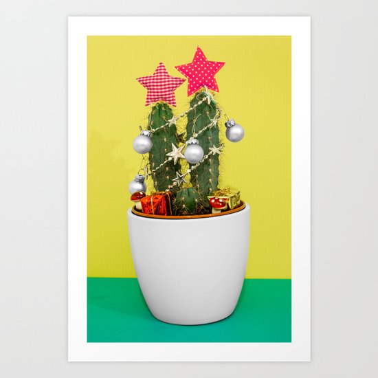 christmas cactus Art Print by Alex | Society6
