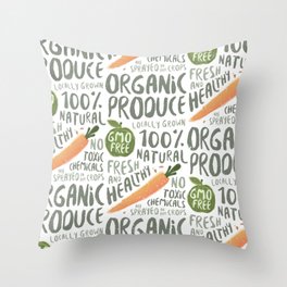 Organic Produce Throw Pillow