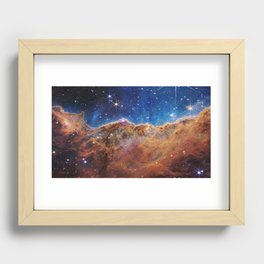 JWST Carina Nebula Vertical NASA James Webb Space Telescope Recessed Framed Print
