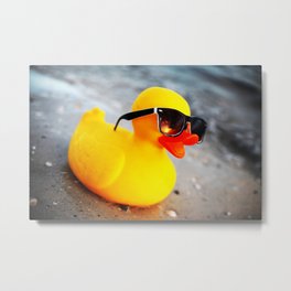 Beach Duck Metal Print