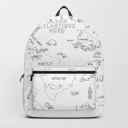 French World Map Backpack