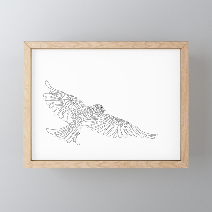 Lark in Flight Framed Mini Art Print