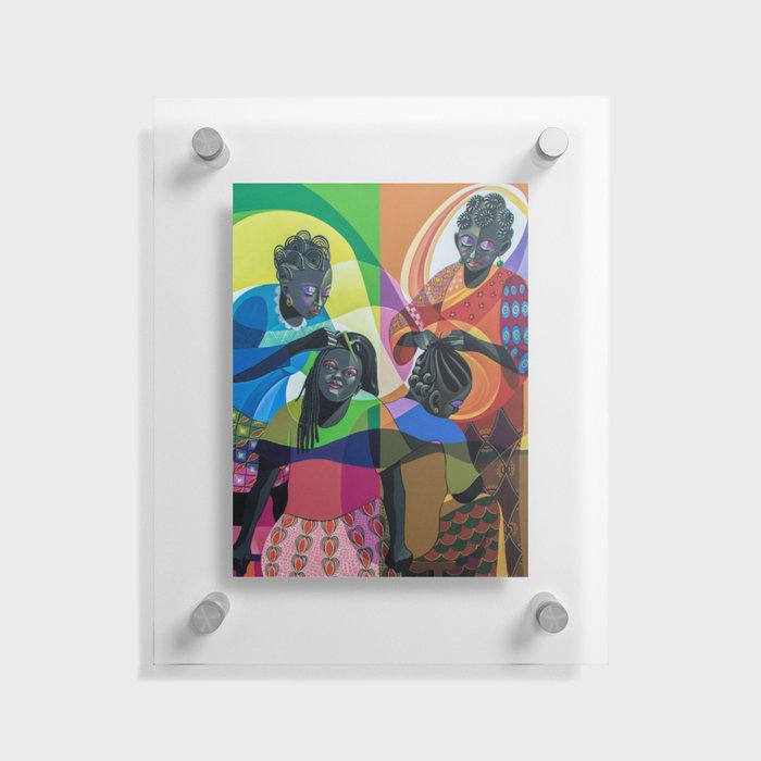 The hairdressers No. 1, African American masterpiece portrait painting Floating Acrylic Print