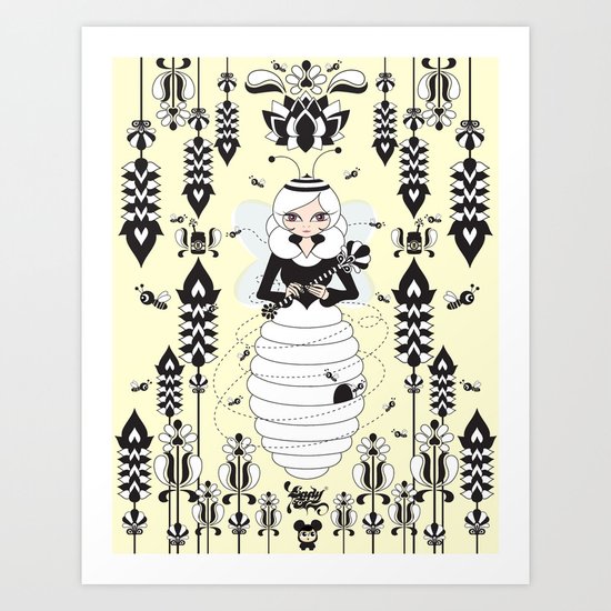 Lady Honey Art Print