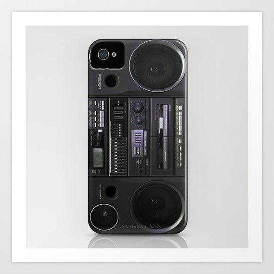 Boombox iPhone4 case (follow link below for iPhone5) Art Print