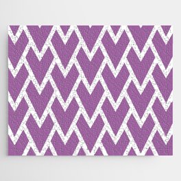 Purple and White Tessellation Line Pattern 17 Pairs DE 2022 Popular Color Royal Pretender DE5999 Jigsaw Puzzle