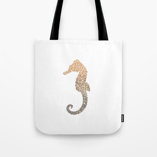 GOLD SEAHORSE Tote Bag