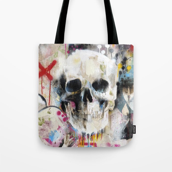 skull tote bag