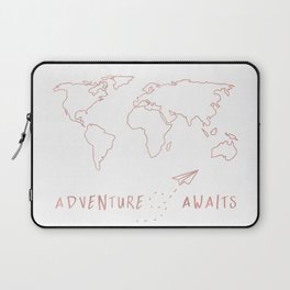 Adventure Map in Rose Gold Laptop Sleeve