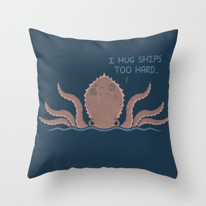 Monster Issues - Kraken Throw Pillow