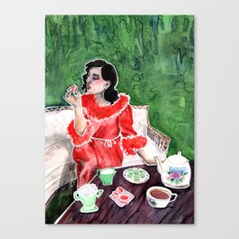 Tea Time Glamour  Canvas Print