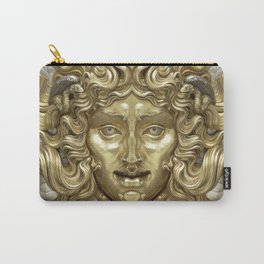 "Ancient Golden and Silver Medusa Myth" Carry-All Pouch | Golden, Face, Luxury, Vintage, Snake, Metal, Silver, Gold, Monster, Classic Beauty 