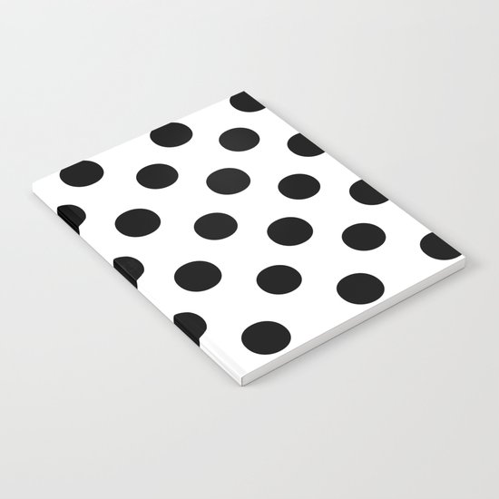 Polka Dots (Black/White) Notebook