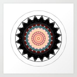 Mandala blossom / centro Art Print