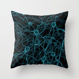 You Get on My Nerves! / 3D render of nerve cells Throw Pillow