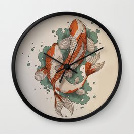 Koi Wall Clock