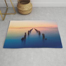Old Pier Remains In Clifton Springs Victoria Australia Ultra HD Rug