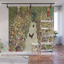 Gustav Klimt Garden Path With Chickens Wall Mural