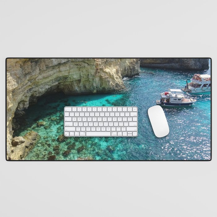 Blue Lagoon on Comino Island Malta Desk Mat