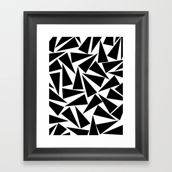 black triangle pattern Framed Art Print