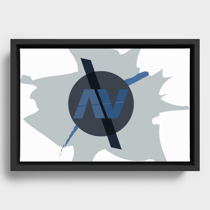 Analog Vernacular Splash Logo Framed Canvas