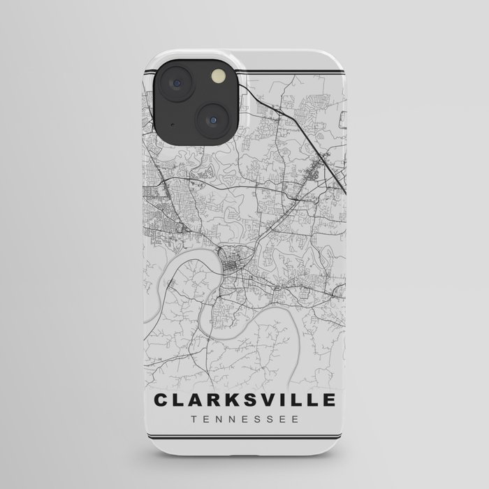 Clarksville Map iPhone Case