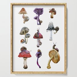 Mushrooms n Snails Serving Tray