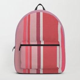 indian red and pastel pink colored stripes Backpack