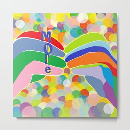 ASL "More" on a Bright Bubble Background Metal Print | Signlanguage, Iwantmore, Signs, More, Eloiseart, Digital, Surrealism, Americansignlanguage, Asl, Signing 