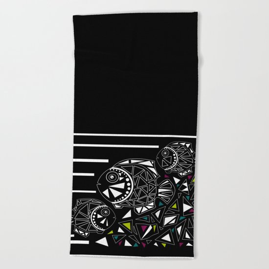 Marine fish 2 . Beach Towel