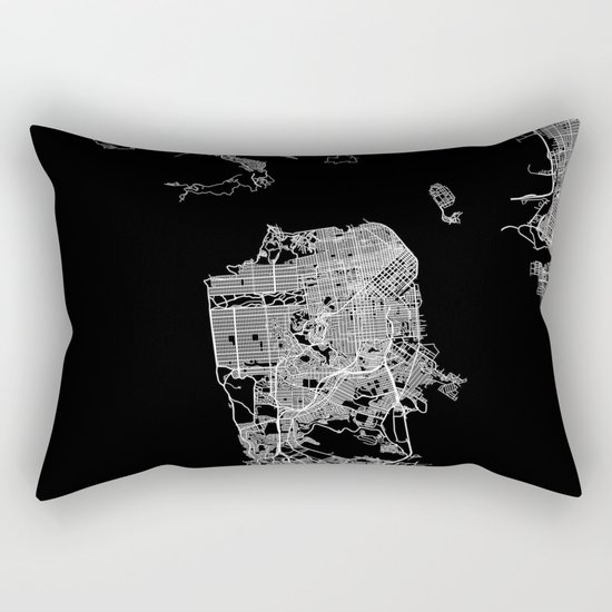 san francisco map Rectangular Pillow