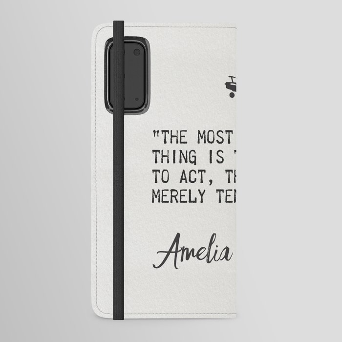 Amelia Earhart Growth Quotes Android Wallet Case