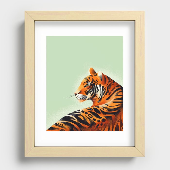 Wild Tiger  Recessed Framed Print