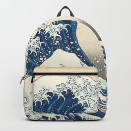 The Great Wave off Kanagawa Backpack | Tsunami, Wave, Poster, Print, Famous, Great, Under, Vintage, Drawing, Ocean 