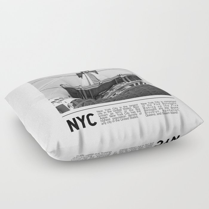 New York Minimal #11 Floor Pillow