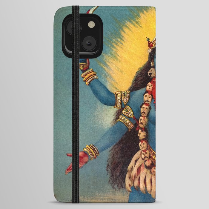 Goddess Kali by Raja Ravi Varma iPhone Wallet Case