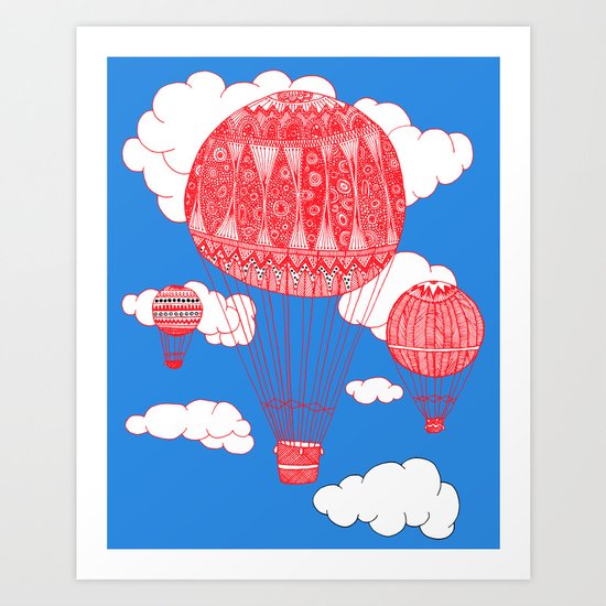 Hot Air Balloon Art Print