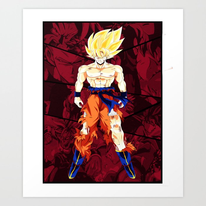 Goku Vs Broly Dragon Ball Art Print By Makaiworld Society6 Our goal is for newgrounds to be ad free for everyone! goku vs broly dragon ball art print by makaiworld