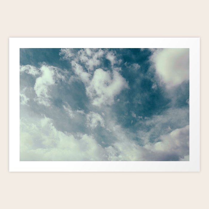 Soft Dreamy Cloudy Sky Art Print By Leah Flores Society6