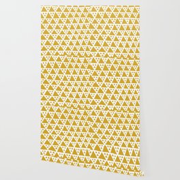 Triangles Big and Small in gold Wallpaper