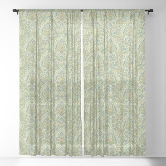 Gilded Paisley Sheer Curtain