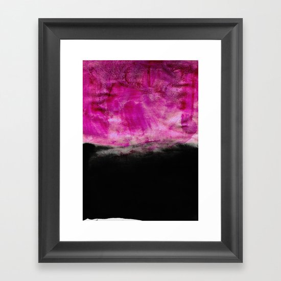 Magenta & Black Framed Art Print