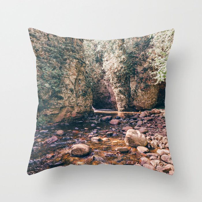 River Canyon | Nature and Landscape Photography | Grand Marais Minnesota Throw Pillow