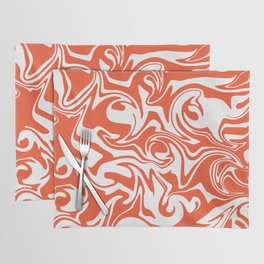 Spill - Orange and White Placemat