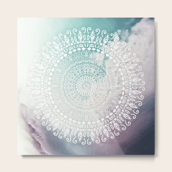 RAINBOW CHIC MANDALA Metal Print