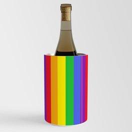 Vertical Rainbow Stripes Wine Chiller